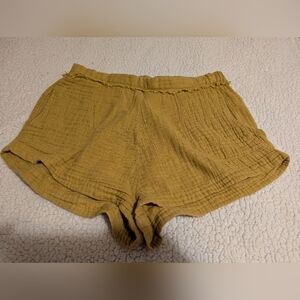 Free People High Waist Textured Tan Shorts